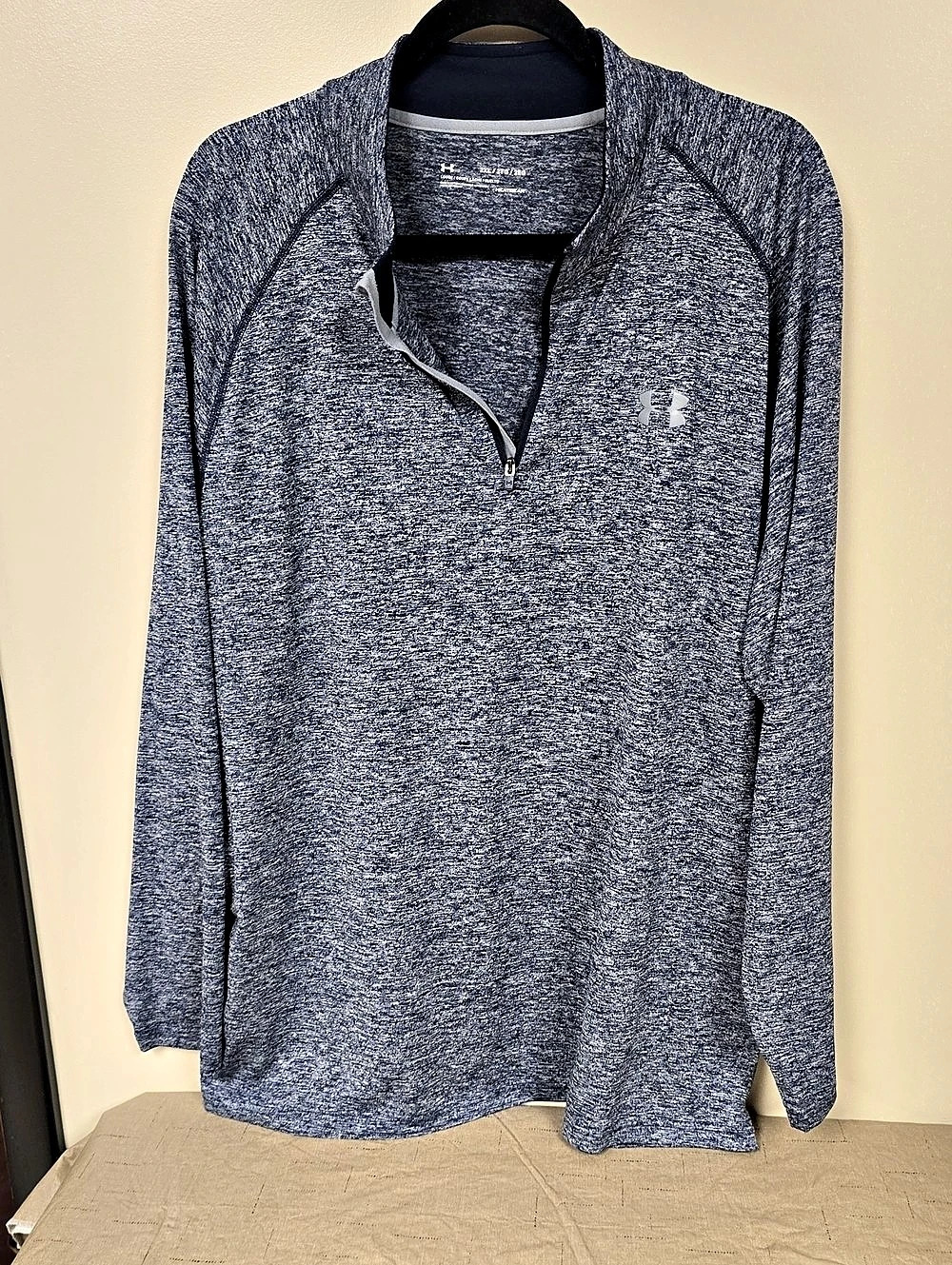 Under Armour UA Tech 1/4 Zip Men's Quarter-Zip Pullover Blue & White Size 2XL